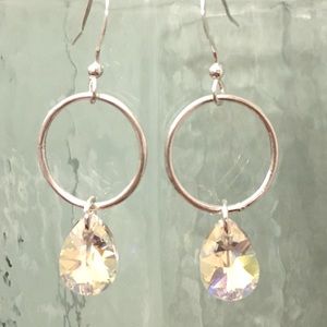 Silver plated earrings with Swarovski Crystals